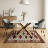 Red Fish Heritage Tribal Area Rug