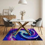 Cosmic Swirl Abstract Area Rug