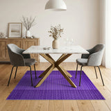 Purple Geometric Plaid Area Rug