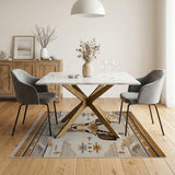 Geometric Antelope Head Southwestern Rug