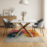 Dual Moon Eclipse Geometric Area Rug