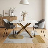 Organic Shape Beige Neutral Abstract Area Rug