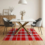 Buffalo Check Red and White Plaid Area Rug