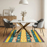 Vibrant Heritage Tribal Washable Area Rug