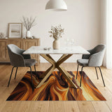 Swirling Sunset Desert Dunes Area Rug