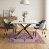 Pink Floral Mandala Floral Vintage Area Rug