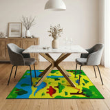 Kids Dinosaur Jungle Adventure Area Rug