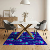 Neon Jellyfish Glow Area Rug