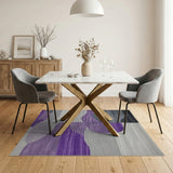 Purple Abstract Curve Area Rug