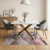 Pink Wave Abstract Area Rug