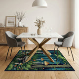 Moonlit Mushroom Forest Area Rug
