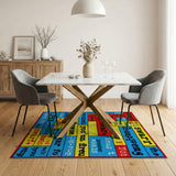 Swear Jar Colorblock Area Rug