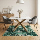 Green Ivy Plaid Area Rug