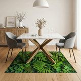 Floral Vintage Lush Fern Canopy Green Area Rug