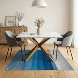 Blue Gradient Stripe Area Rug