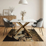 Vintage Topographic Eurasia Map Area Rug