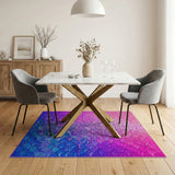 Vibrant Pink-to-Blue Scales Area Rug