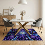 Purple Cosmic Moon Radiance Area Rug