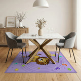 ODIKA Washable Kids Rug - Cute Lion Alphabet & Numbers Educational Nursery Play Rug