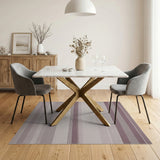 Ombre Pink Grey Striped Area Rug