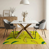 Vibrant Yellow Banana Fruit Pattern Area Rug