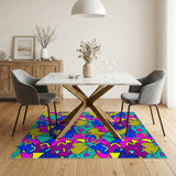 Multi-color and Patterns Vivid Multi-Color Geometric Area Rug