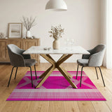 Vibrant Pink Diamond Geometric Area Rug