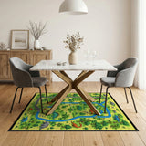Dinosaur Road River Adventure Kids Play Rug