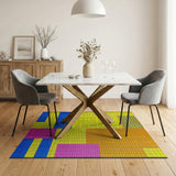 Vibrant Geometric Mosaic Area Rug