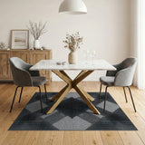 Diamond Black and White Black White Geometric Diamond Area Rug