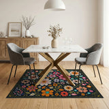 Multi-color and Patterns Vibrant Multi-Color Floral Area Rug