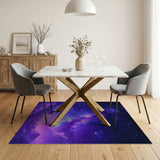 Ethereal Purple Galaxy Nebula Area Rug