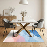 Wave Abstract Area Blue Wave Abstract Area Rug