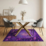 Purple Enchanted Forest Path Area Rug