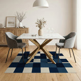 Navy Buffalo Plaid Area Rug