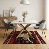 Highland Cow Geometric Southwestern Rug