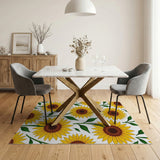 Sunflower Field Area Rug - Vibrant Yellow Floral