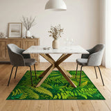Lush Fern Forest Area Rug