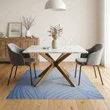 Abstract Area Swirling Blue Abstract Area Rug
