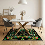 Green Mask Heritage Tribal Area Rug