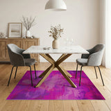 Purple Watercolor Abstract Area Rug