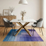 Geometric Blue Teal Modern Area Rug