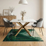 Serene Pine Forest Valley River Area Rug