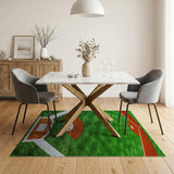Baseball Diamond Area Rug - Lush Green Field Turf