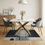 Cosmic Moon Stars Geometric Area Rug