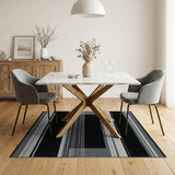 Black and White Striped Black White Striped Geometric Area Rug