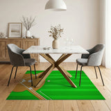 Green Baseball Field Diamond Area Rug