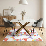 Colorful Cartoon Dogs Kids Washable Area Rug