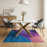 Vibrant Multi-Color Geometric Patchwork Rug