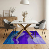 Moonlit Purple Waves Abstract Area Rug